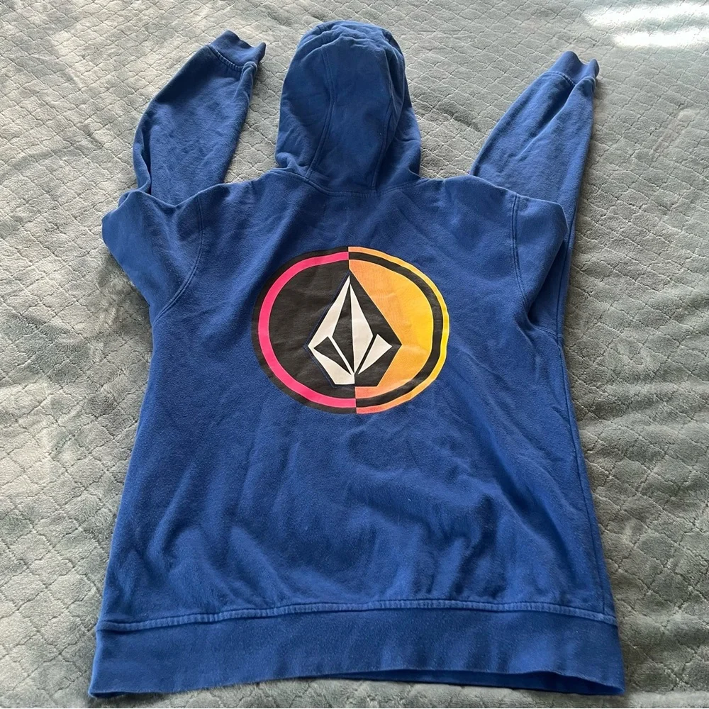 Boys Blue Volcom Hoodie‎ with Logo